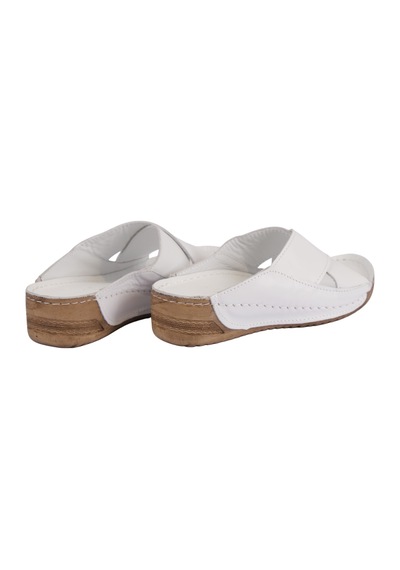 Napa Shoes Ortopedik Konforlu Çapraz Bantlı Kadın Terlik Napa-312 Beyaz