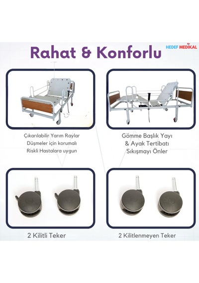 2 Motorlu Ekonomik Hasta Yatağı