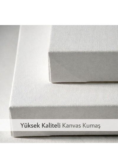 Beyaz Zambak Çiçekli Kanvas Tablo