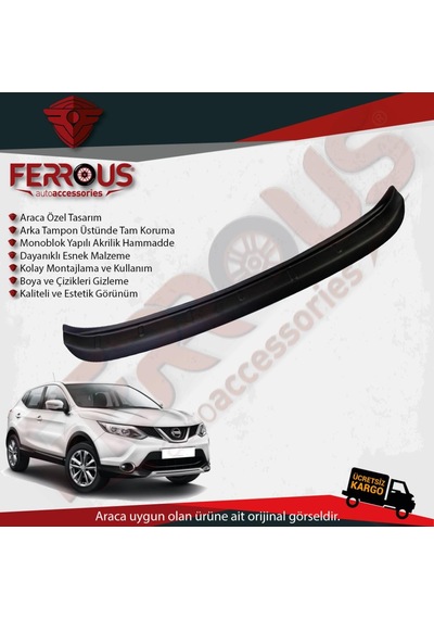 Nissan Qashqai Arka Tampon Üstü Koruyucu 2014 Model Ve Üstü N11.8678