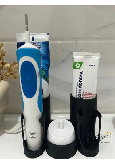 Elektronik Diş Fırçası Ve Başlığı İçin Stand Oral-b Şarjlı Diş Fırçası Standı Siyah