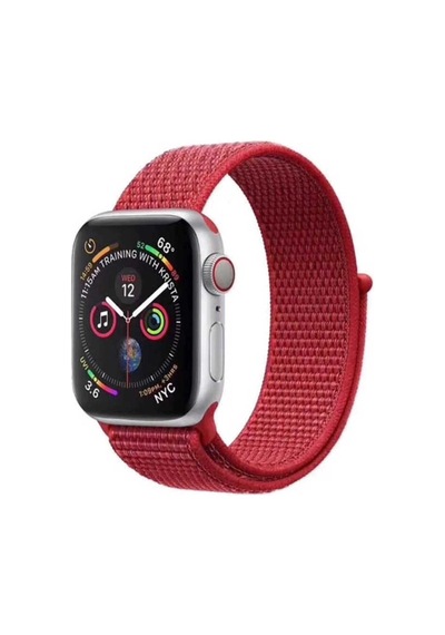Apple Uyumlu  Watch 44mm Krd-03 Hasır Kordon-34-lilac