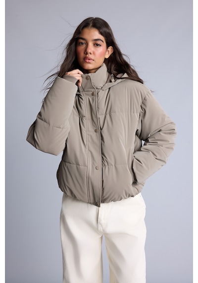 Defacto Su İtici Regular Fit Kapüşonlu Şişme Mont H8586ax26wnbg642 Bej-bg642