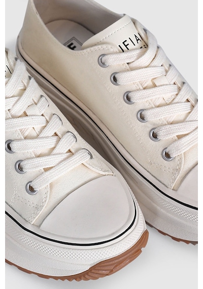 Lufian 121230092 Shay Kadın Hakiki Deri Klasik Sneaker Beyaz Beyaz