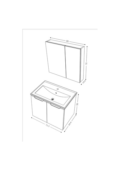 Teta Home Astana 80 Cm Mdf Gövde Membran Kapak Banyo Dolabı Seti Atlantik Çam - Beyaz Teta Home Astana 80 Cm Mdf Gövde Membran Kapak Banyo Dolabı Seti Atlantik Çam - Beyaz