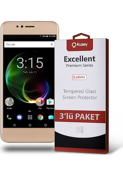 Vestel Uyumlu Venüs E3 Ekran Koruyucu Cam 3 Adet (532176901)