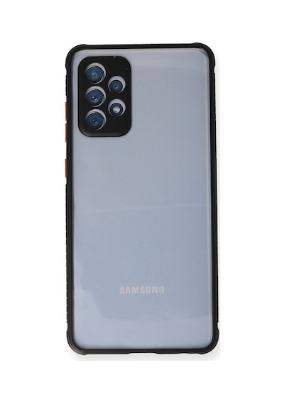 Samsung Galaxy A72 Uyumlu Kılıf Miami Şeffaf Silikon - Siyah