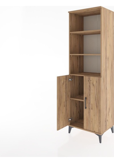 Hyperion Dolap 4 Raflı 2 Kapaklı 60x44x195 Çam-çam Çam