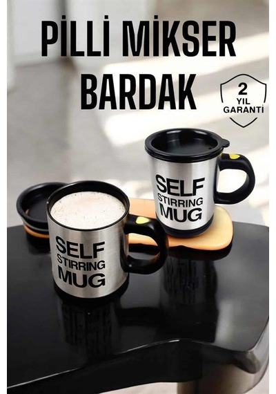 Kupa & Bardak Mikser Kupa Yazılı Mug Bardak Karıştırma Özelliği