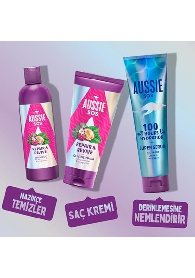 Sos Repair &amp Revive Kuru, Yıpranmış Ve Hasar Görmüş Saçlar İçin Saç Kremi 350ml 2 Paketi Diğer