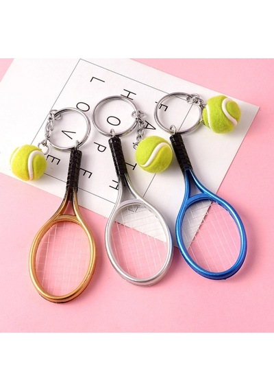 Gerçekçi Tenis Raketi Tasarımlı Şık Anahtarlık Kolye Çanta Süsü Tennis Keychain 5047