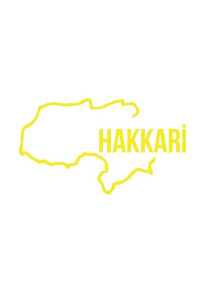 Hakkari Harita Araba Sticker 17x17 Cm Sarı