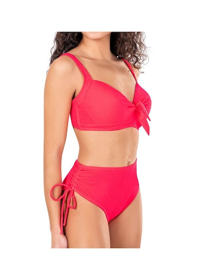 Endeep Kadın Fiyonk Detaylı Pembe Büyük Beden Bikini Takımı Pembe