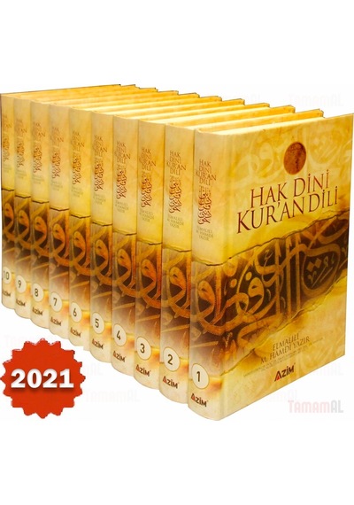 Hak Dini Kur'an Dili 10 Kitap Takım  - Elmalılı Muhammed Hamdi Yazır  - Azim Dağıtım