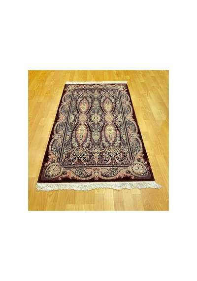 Paisley Buta Motifli 90 X150 Cm İpek Halı Çok Renkli
