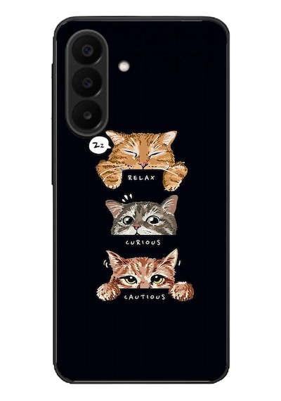 Samsung Galaxy A27 Uyumlu Kedi Halleri Baskılı Silikon Kılıf Renkli