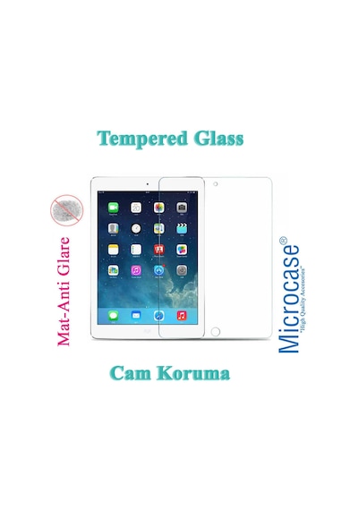 Microcase Apple Uyumlu iPad Air 2 Tempered Glass Cam Koruma - Mat