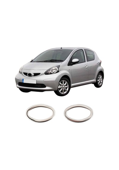 Toyota Aygo Uyumlu 2005 Ve Üzeri Krom Sinyal Çerçevesi 2 Parça Paslanmaz Çelik