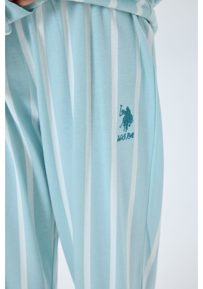 U.s. Polo Assn. Kız Çocuk Yeşil Gömlek Pijama Takım 5274-49918 Yeşil