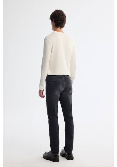 Avva Erkek Siyah Klasik Bel Eskitme Yıkamalı Overdy Berlin Slim Fit Jean Pantolon A42y3511