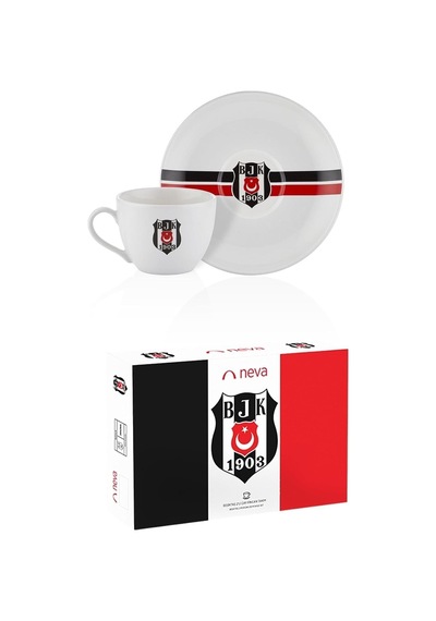 Neva N3427 Lisanslı Çizgili 2'li Çay Fincan Takımı-bjk Çok Renkli