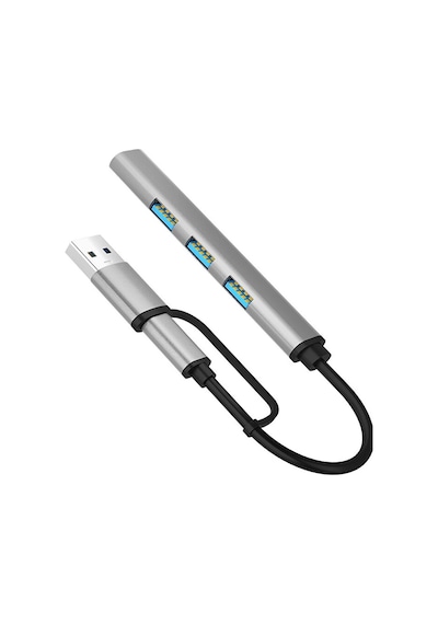 2in1 Usb Ve Type C To 4 Port Usb Çoğaltıcı Hub Çevirici 1xusb 3.0