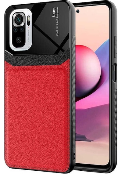 Xiaomi Redmi Note 10s Kılıf Zore Emiks Kapak Kırmızı