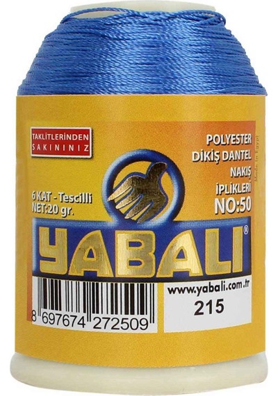 Abarta Yabalı Polyester Dikiş Dantel Nakış Ipliği 6 Katlı No:50 -20 Gram 1 Adet Renk: 215