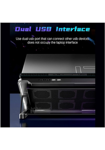 Coolcold F5 Oyuncu Notebook Soğutucu Stand 6 Fan Yükseklik Ayarlı