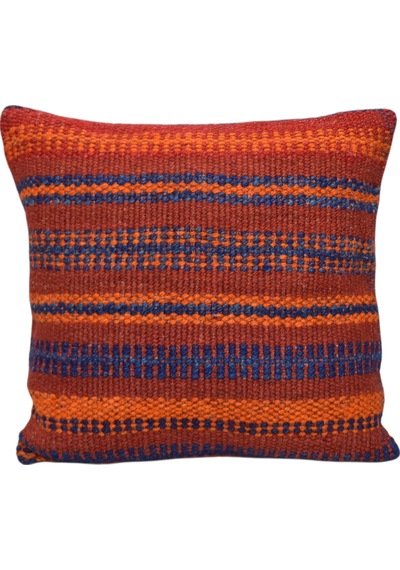 Zehra Abla Halı Yeni El Dokuma Dekoratif Kilim Kırlent Yastık Kılıfı 6560 Çok Renkli
