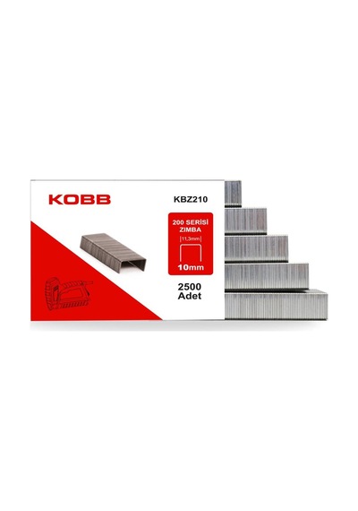 Kobb KBZ210 10 MM 2500 Adet 200 Serisi Ağır Hizmet Tipi Zımba Teli