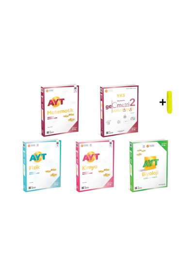 Üçdörtbeş Yayınları Ayt Matematik Geometri Fizik Kimya Biyoloji 5 Kitap Soru Bankası Seti Yeni
