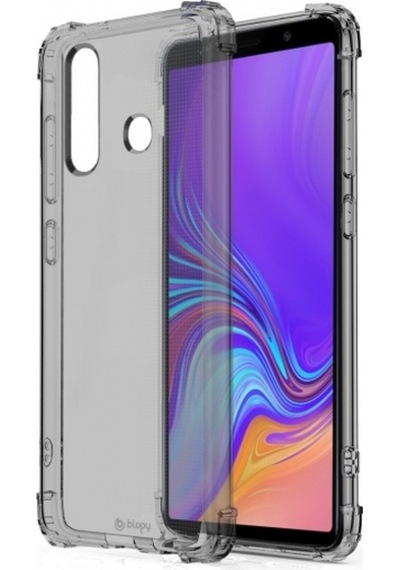 Blogy Galaxy A9 2018 İle Uyumlu Crystal Fit Kılıf Smoke Black