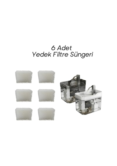 Kediler Ve Köpekler İçin Su Çeşmesi Yedek Filtre Süngeri