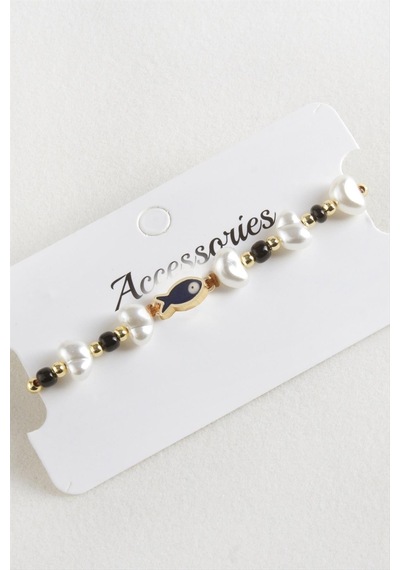 Balık İnci Boncuk Makrome İp Bileklik 11 68670173
