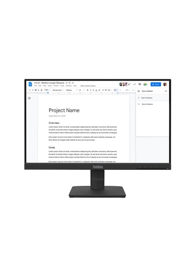 21.5 Lenovo S22-4e Thınkvısıon 64cbkat6tk Fhd 4ms 100hz Hdmı+vga Wled Monıtor 3 Yıl