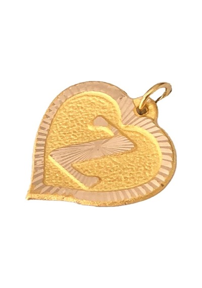 0.25 Gram 14 Ayar Z Harfi Kalp Kolye Ucu