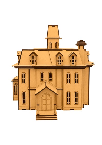 The Addams House V2 Ahşap Maket Seti Dıy Gotik Köşk Mimari Koleksiyoner Modeli 162 Parça