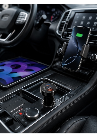 60w Araç İçi Hızlı Şarj Adaptörü Çift Usb-c Pd Ve Usb-a Qc3.0 - Lisinya