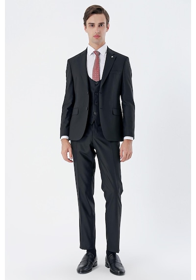 İmza Siyah Mono Yaka Çift Yırtmaç Yelekli 6 Drop Slim Fit Dar Kesim Basic Takım Elbise 1001245186 Siyah İmza Siyah Mono Yaka Çift Yırtmaç Yelekli 6 Drop Slim Fit Dar Kesim Basic Takım Elbise 1001245186 Siyah