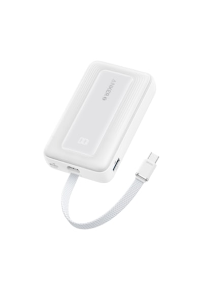 Anker A1688 10.000 Mah Tasinabilir Sarj Cihazi 30w Dahili Usb-c Kablo Beyaz