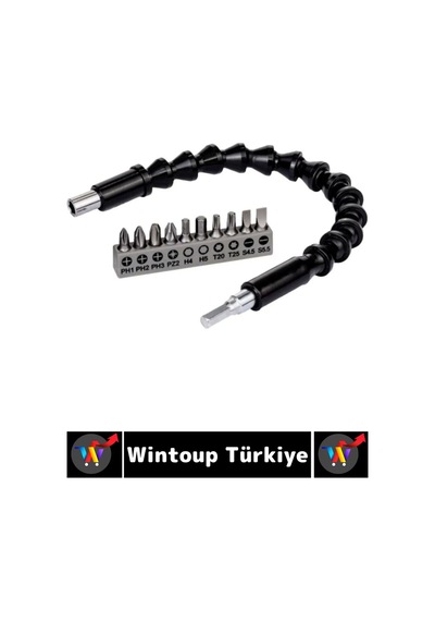 Kompakt Tamir Vidalama Montaj Elektrikli Matkap Tornavida 360 Derece Şaftlı Esnek Tornavida Ucu Seti