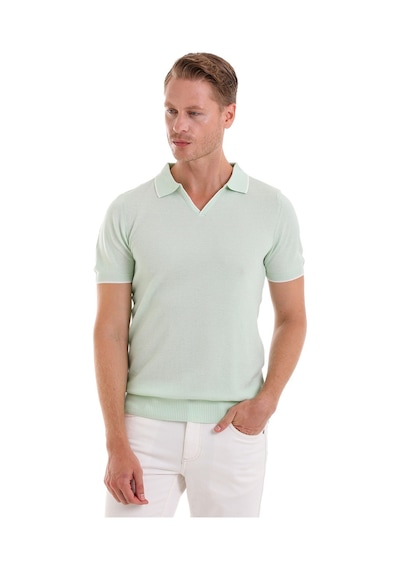 Hatemoğlu Mint Regular Fit Desenli Pamuklu Polo Yaka Casual Tişört Mint Hatemoğlu Mint Regular Fit Desenli Pamuklu Polo Yaka Casual Tişört Mint