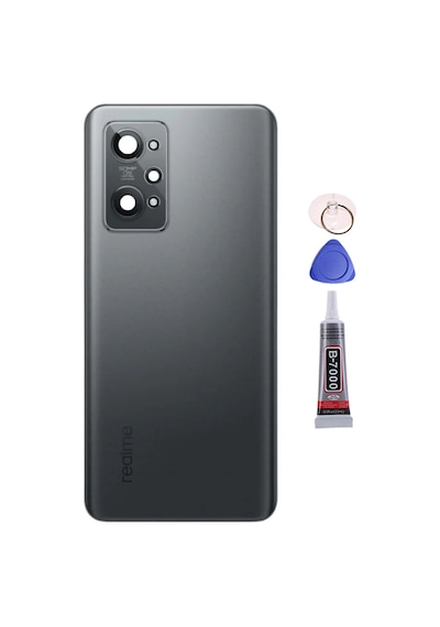 Realme Gt 2 Siyah Arka Kapak Batarya Kapağı Pil Kapağı Yapışkan Ve Sökme Aparatıyla Beraber Full Set Siyah