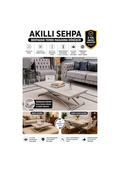 Juppo Üst Tabla Mdf Lizbon Oval Köşe Alt Krom Dışa K