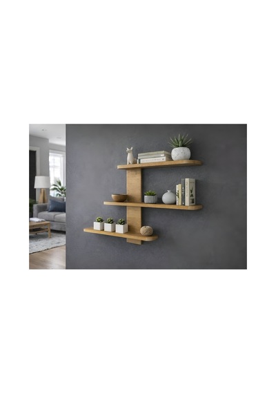 Raf101 Modern Duvar Rafı, Salon Antre Balkon Rafı, S.meşe Safir Meşe - 839674254 Safir Meşe