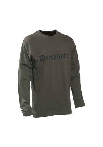 D. Deerhunter Logo Yeşil Uzun Kollu Tişört Beden : (551657046)