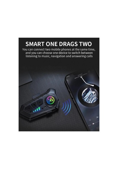Jenerik Y10 Kask Kulaklık Bluetooth Motosiklet Kulaklık 5,3 Bluetooth Intercom Motorsiklet Kulaklık