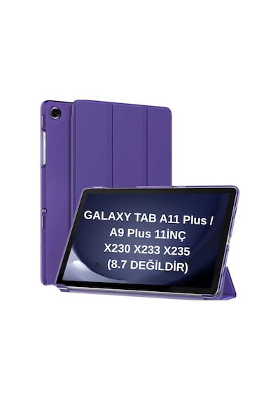 Samsung Uyumlu Galaxy Tab A11 Plus 11inç X230 Kılıf Pu Deri Smart Standlı Case Uyku Modlu X235 X236f