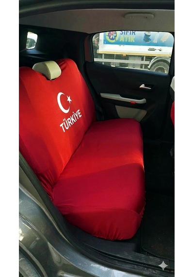 Ayyıldız Kırmızı Ayyıldız Servis Kılıfı Ön Ve Arka 4parça Takım 1.kalite Likrali Penye Yıkanabilir 1 Takım